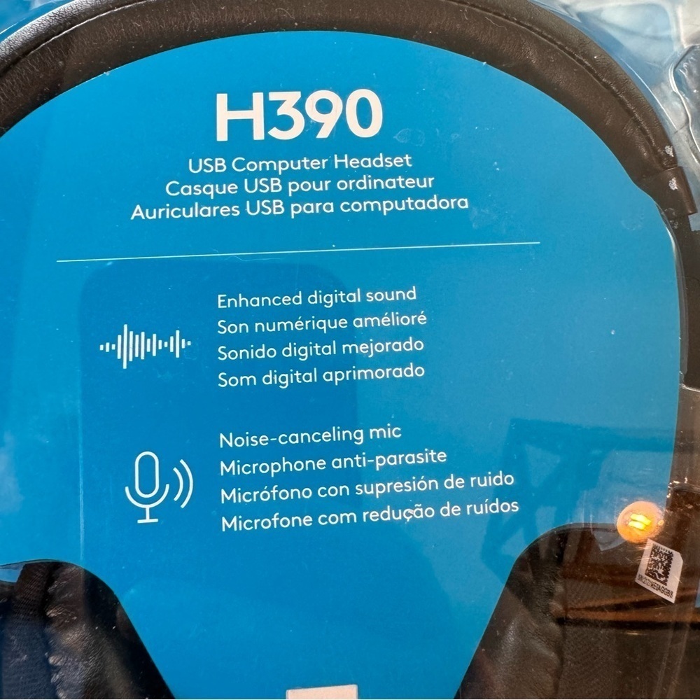 Logitech USB Computer Headset H390 with Noise Cancelling Mic Enhanced Sound NIB - Picture 3 of 4